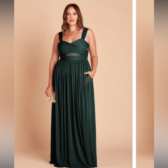 Birdy grey ELSYE DRESS MESH EMERALD bridesmaids dress size medium green wedding​ - Picture 3 of 16